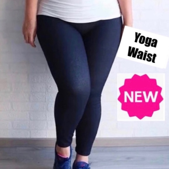 Navy Blue Yoga Pants Plus Size